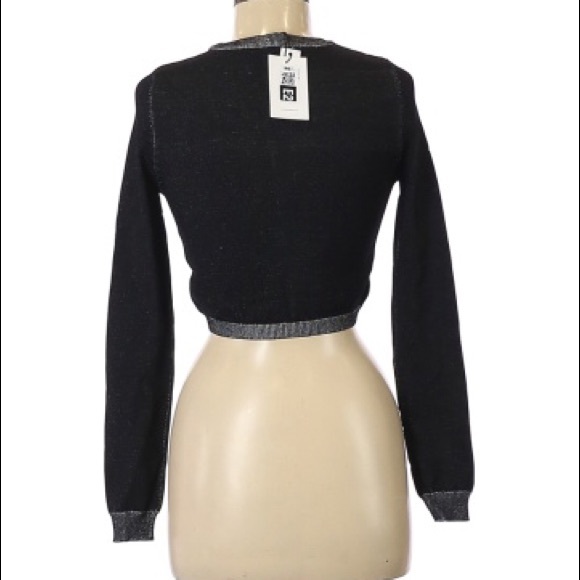SALE!  NWT ELEVEN PARIS LA Collection Cropped SWEATER L - Picture 14 of 15